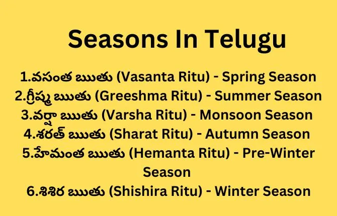 Seasons In Telugu